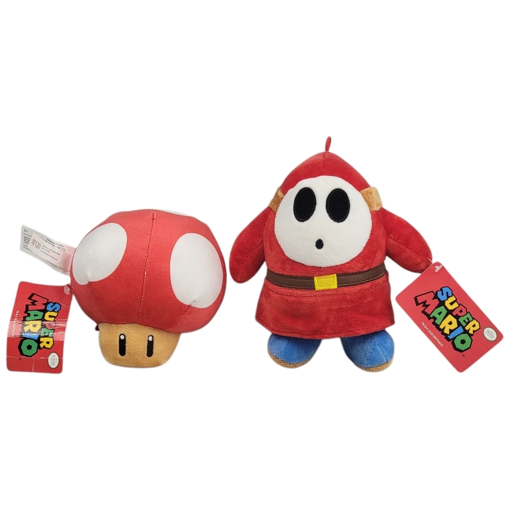 Nintendo Super Mario Shy Guy & Mushroom Power-Up Plush Set - 2020